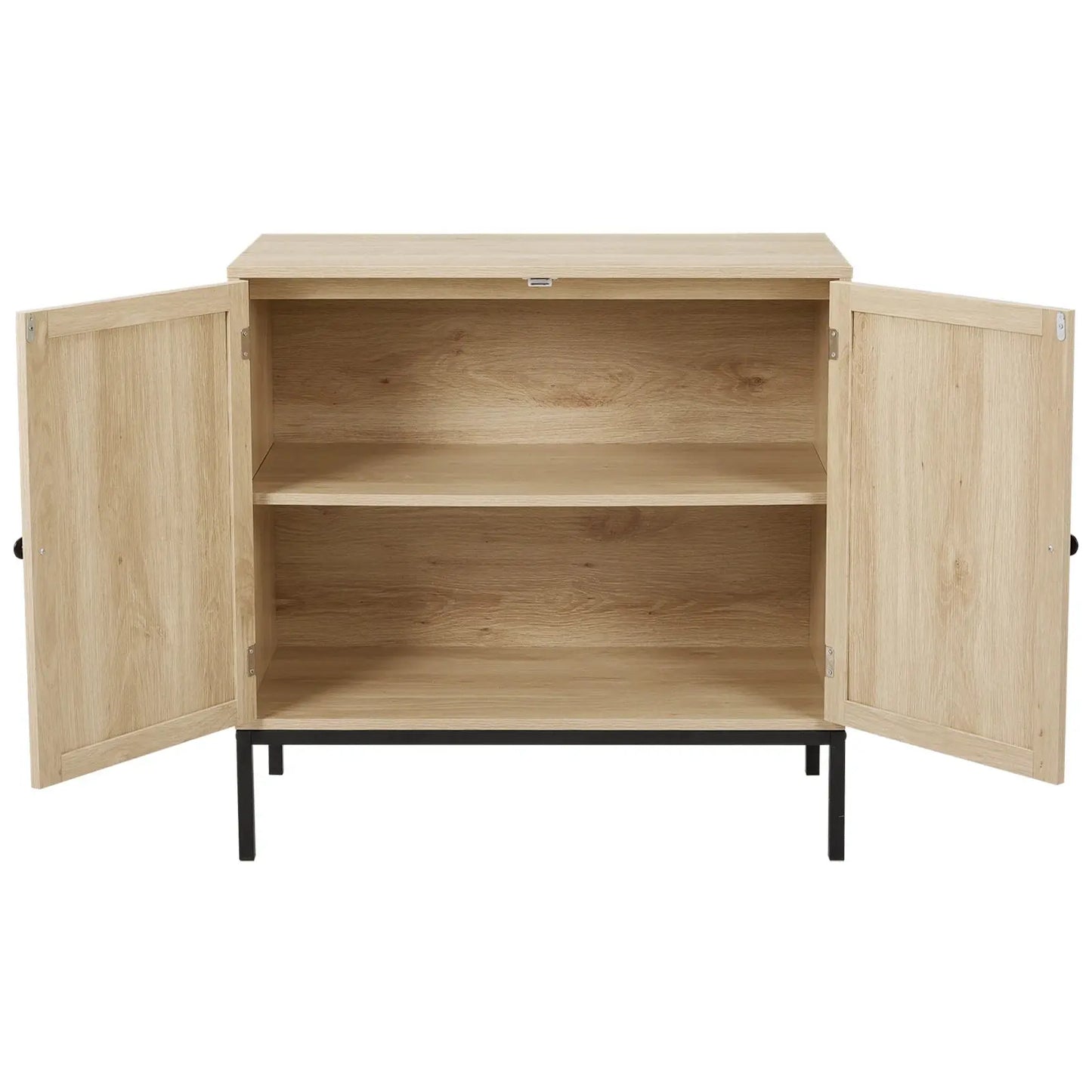 Rustic Bamboo Sideboard with Woven Doors