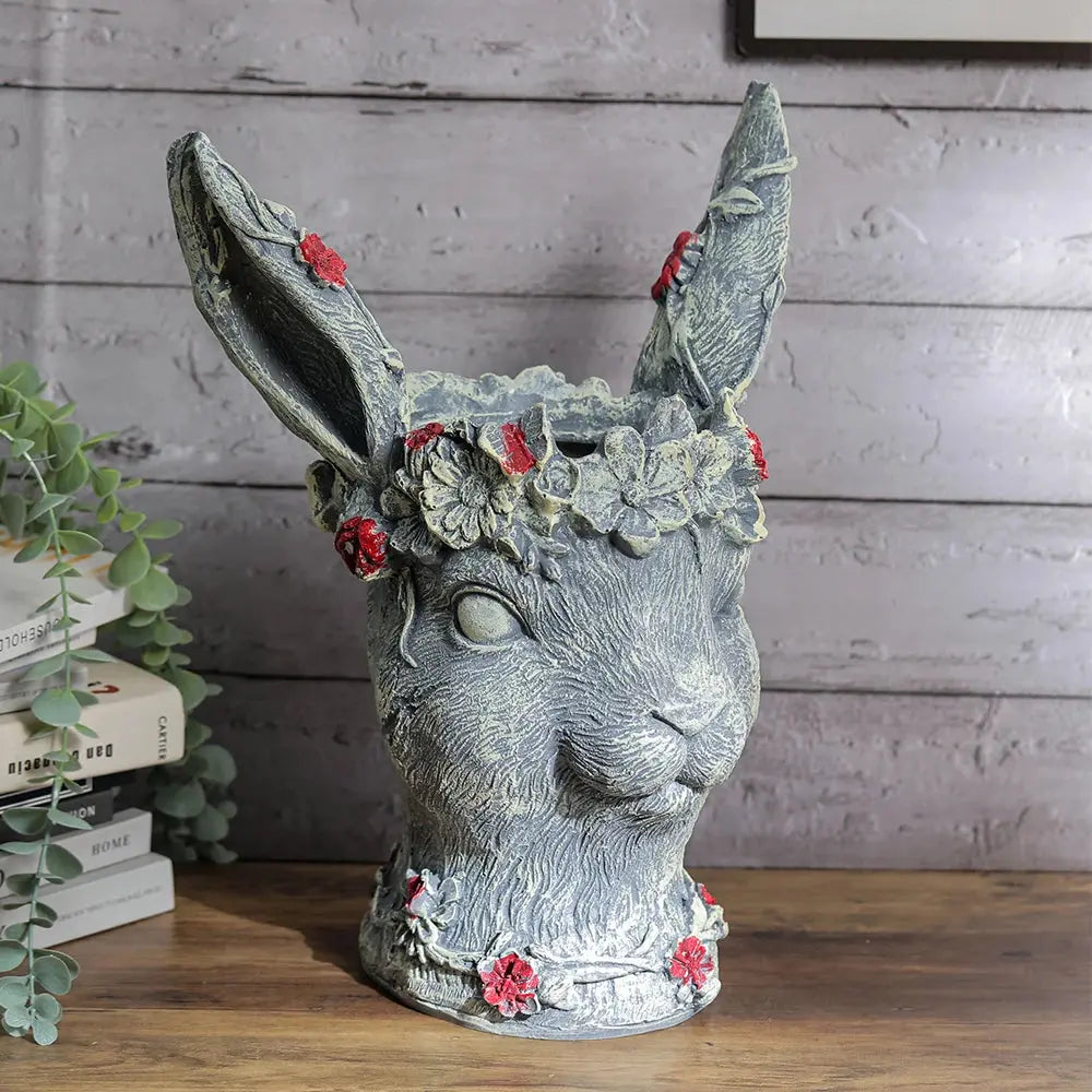 Rabbit Resin Animal Statue Hare Figurine Ornament