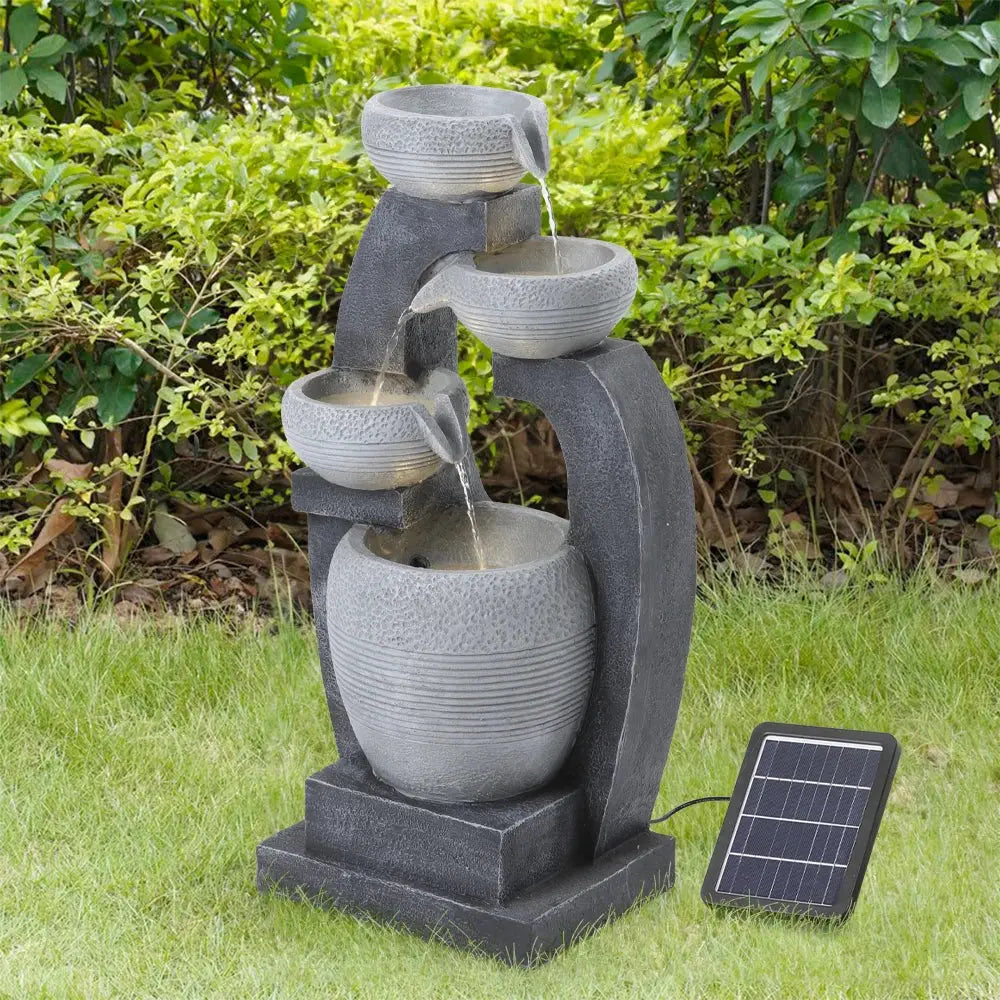 Garden Sanctuary Outdoor Solar-Powered Water Fountain
