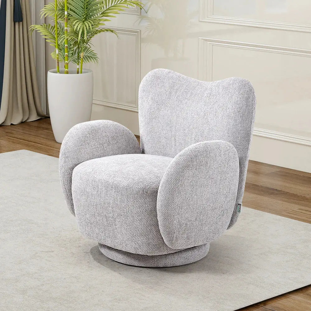 360° Upholstered Chenille Swivel Chair