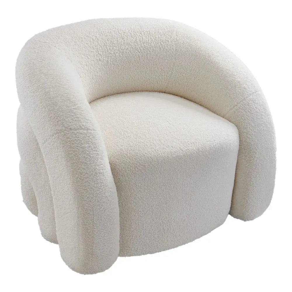 Nordic Upholstered Curved Snug Accent Chair