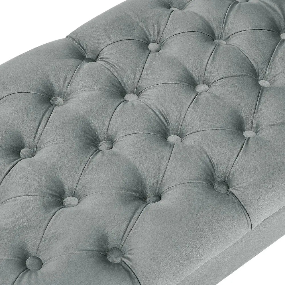 Modern Design Velvet Button Bench