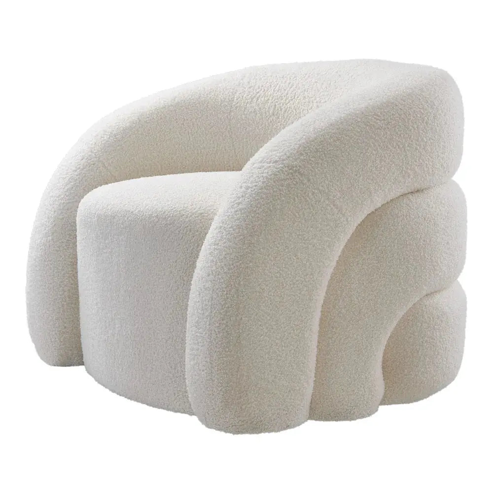 Nordic Upholstered Curved Snug Accent Chair