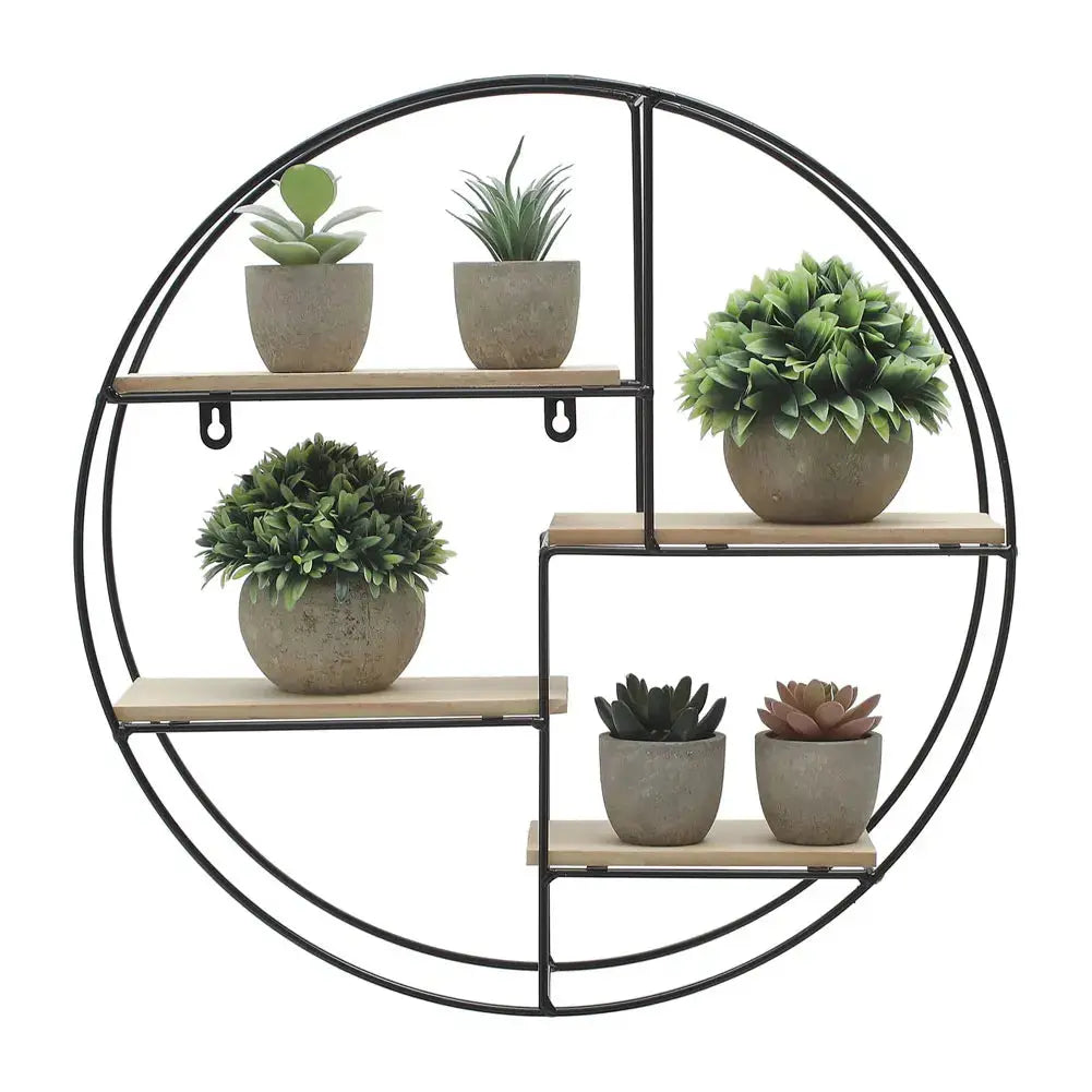Modern Round Octagonal Floating Decorative Wall Display Shelf