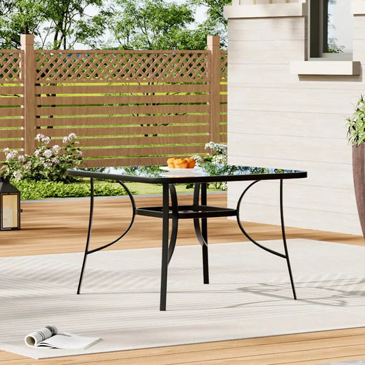 Garden Ripple Outdoor Glass Coffee Table