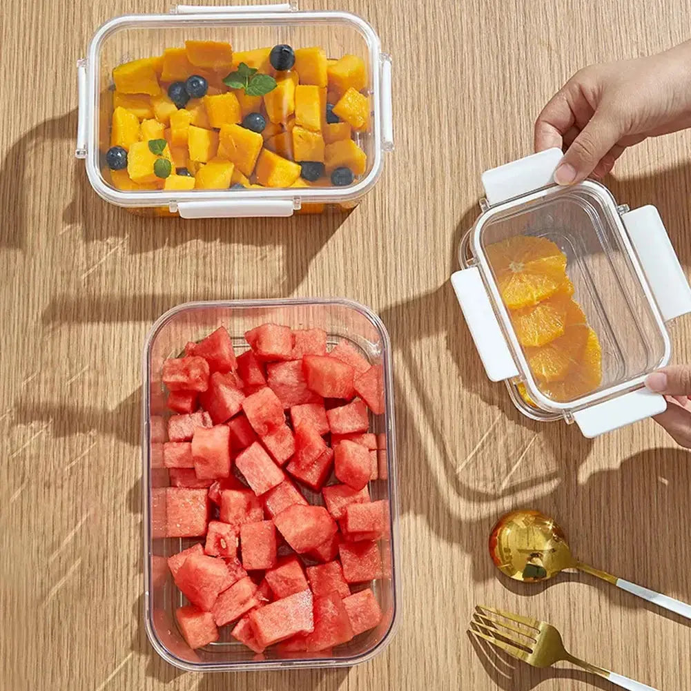 3-Piece Transparent Stackable Bento Lunch Box Set