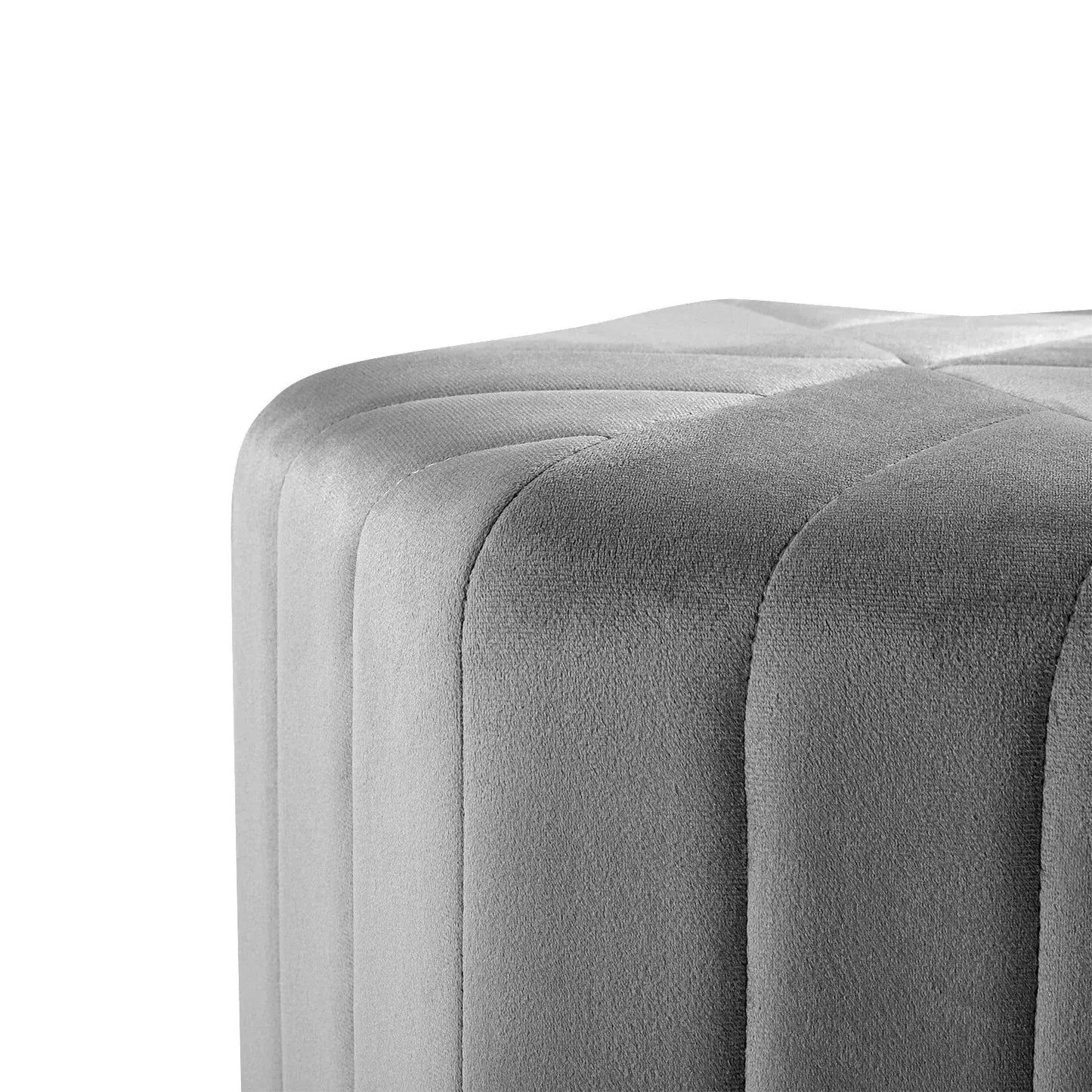 Minimal Hexagonal Household Multifunctional  Velvet Footstool Ottoman with Stripes