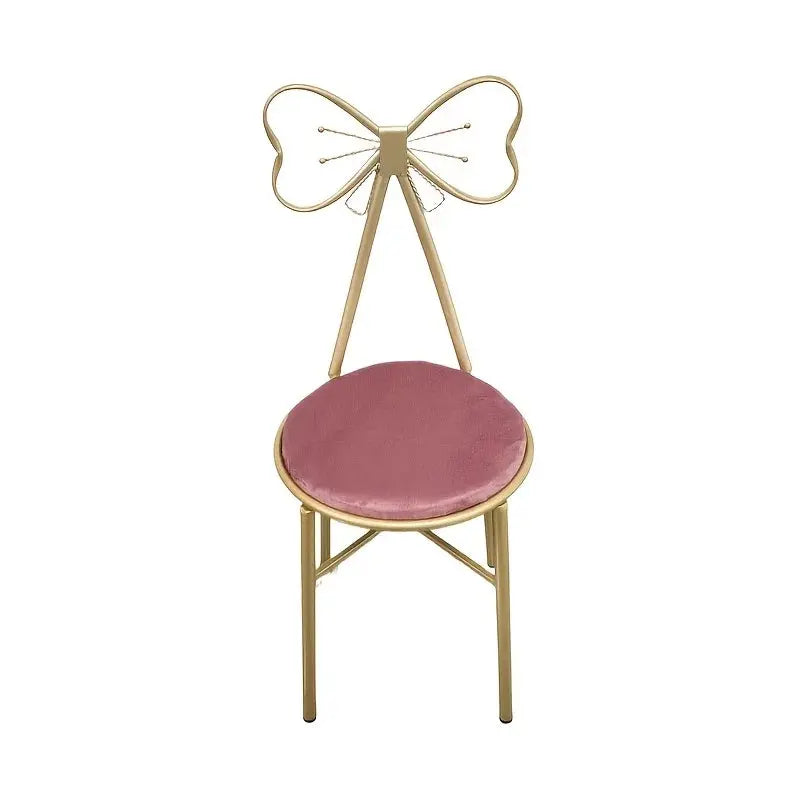 Dressing stool, makeup stool, modern and simple, with shoulder straps, seat cushion, bow tie office chair ergonomic  pink chair Furnish Wise