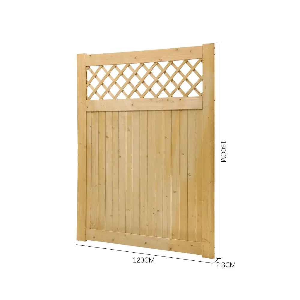 Rhombus Garden Wood Fence Gate with Door Latch Furnish Wise