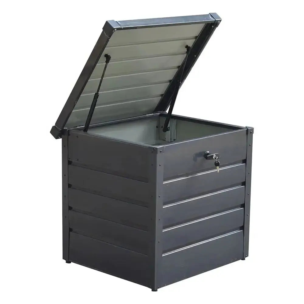 200L Metal Outdoor Garden Lockable Storage Box
