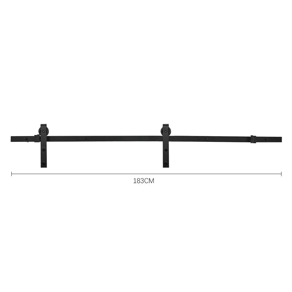 Rustic J Shaped Barn Door Hardware Kit 6ft