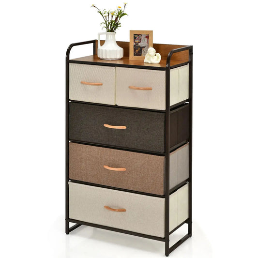 5-Drawer Dresser Storage Tower Furnish Wise