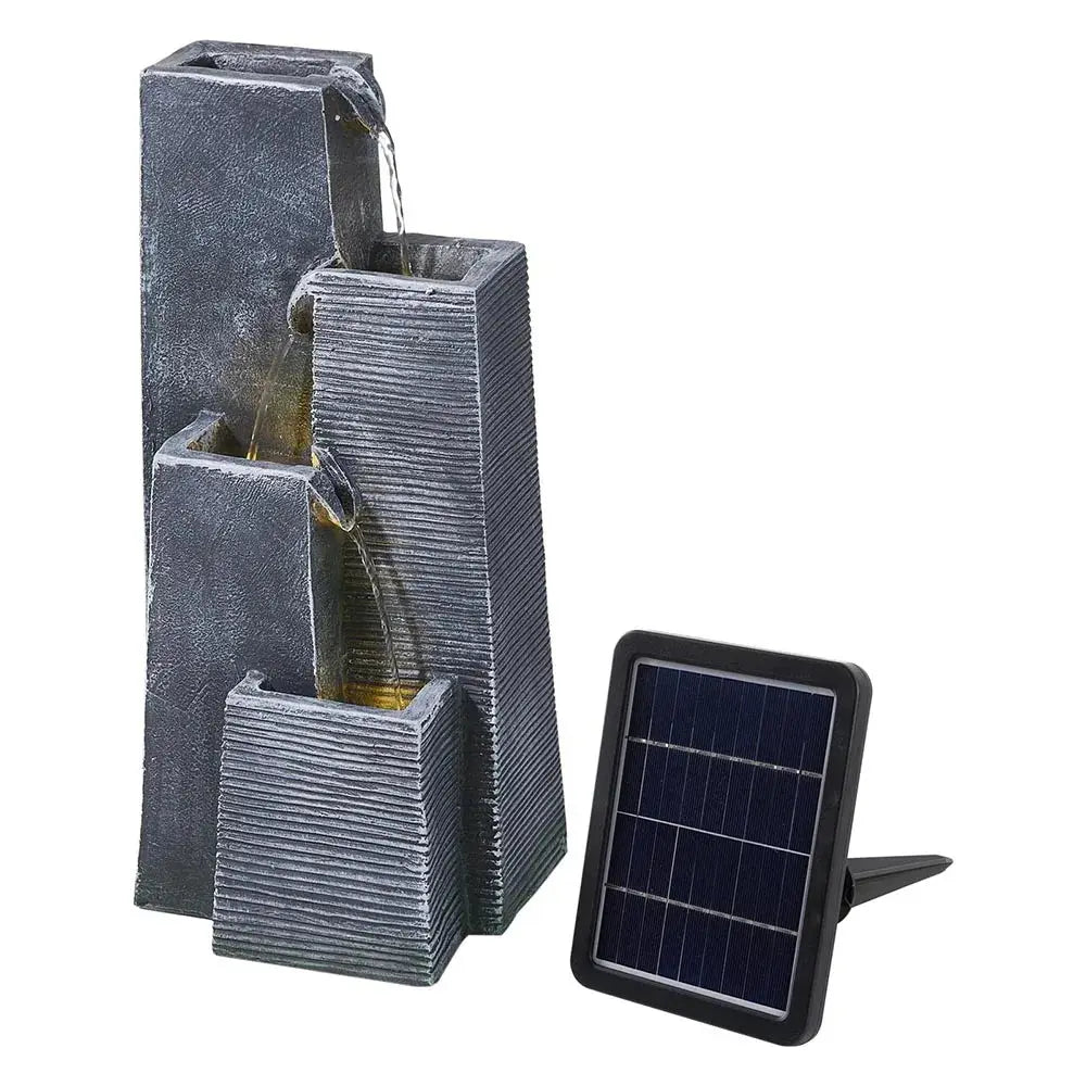 Garden Sanctuary Outdoor Solar-Powered Water Fountain Furnish Wise