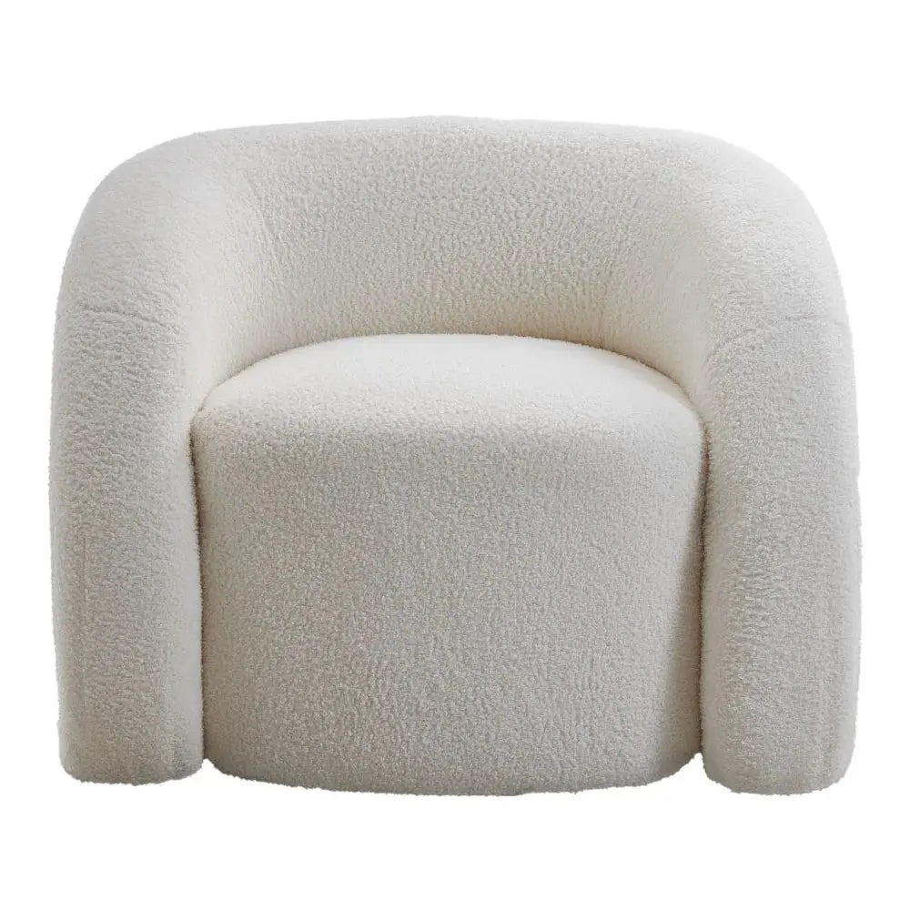 Nordic Upholstered Curved Snug Accent Chair