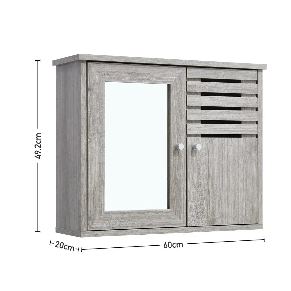Wooden Bathroom Mirror Wall Cabinet Furnish Wise