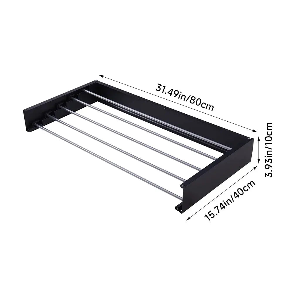 Space-Saving Wall-Mounted Foldable Towel Rack