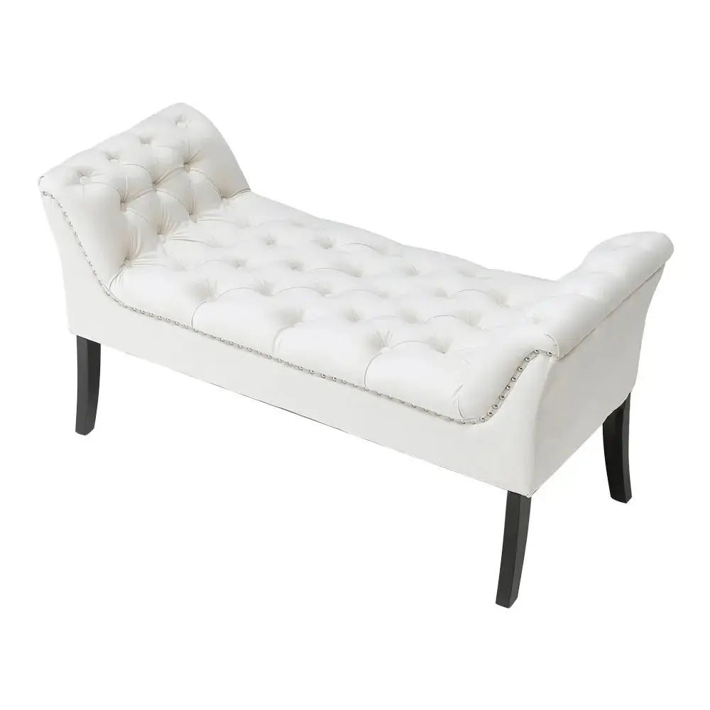 Modern Design Velvet Button Bench