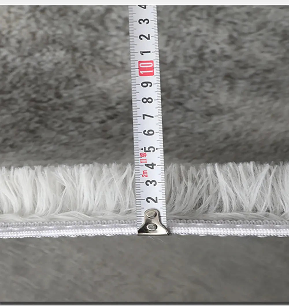 Soft Carpet For Living Room Fluffy Modern Bedroom Bedside Rug Tie-Dyed Grey Indoor Shag Carpets For Kids Nursery Room Home Decor Furnish Wise