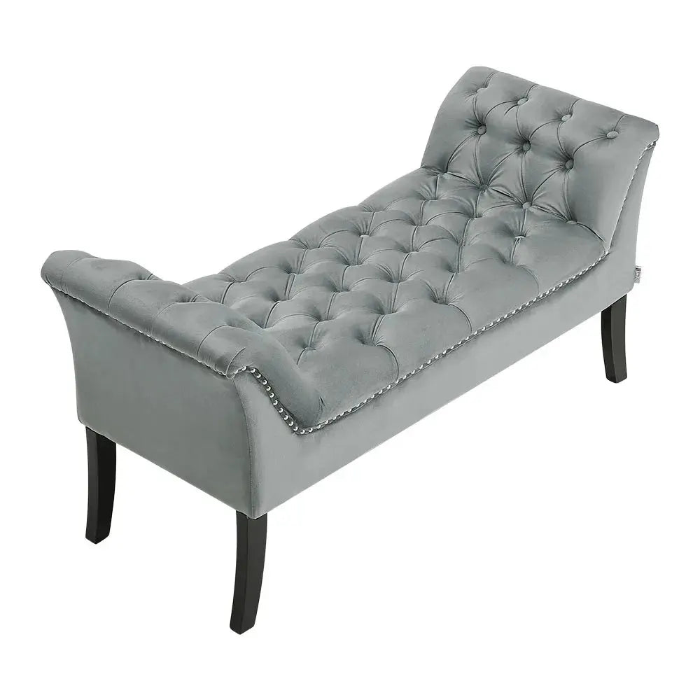 Modern Design Velvet Button Bench