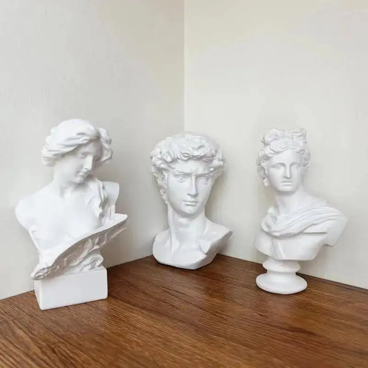 15cm David Statue Head Portraits Mini Gypsum Michelangelo Home Decoration Resin Art Craft Home Decor Sculpture Furnish Wise