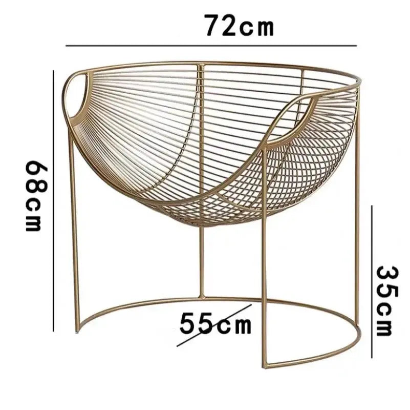 Creative Hollow Out Golden Luxury Armchair Furnish Wise