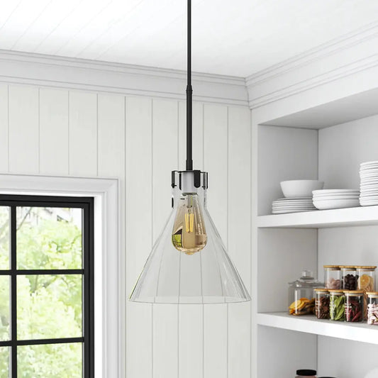 Modern Style Glass Single Light Pendant Furnish Wise