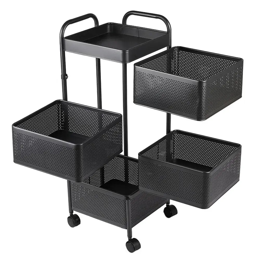 5-Tier Kitchen Storage Rack with Wheels