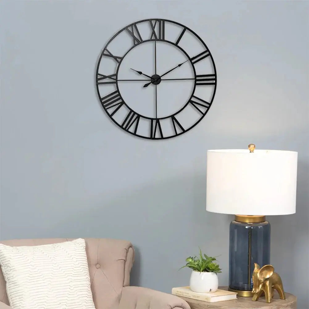 40cm Vintage Wall Clock with Roman Numerals for Home Decor