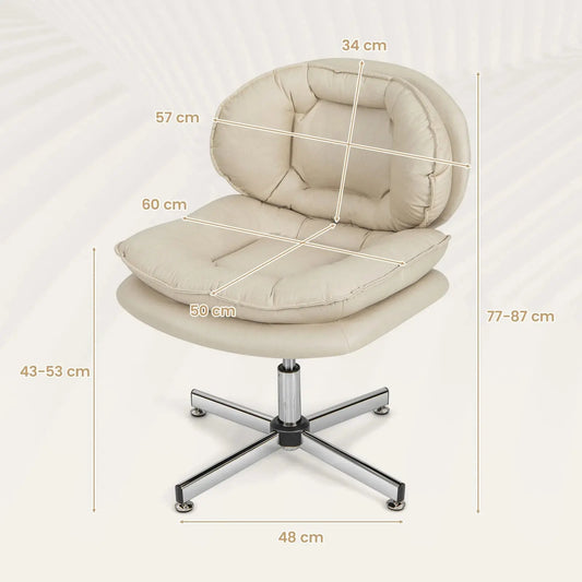 Home Office Desk Chair with Double Padded Back & Seat Furnish Wise