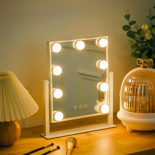 Hollywood Vanity Mirror with Dimmable LED Bulbs Furnish Wise