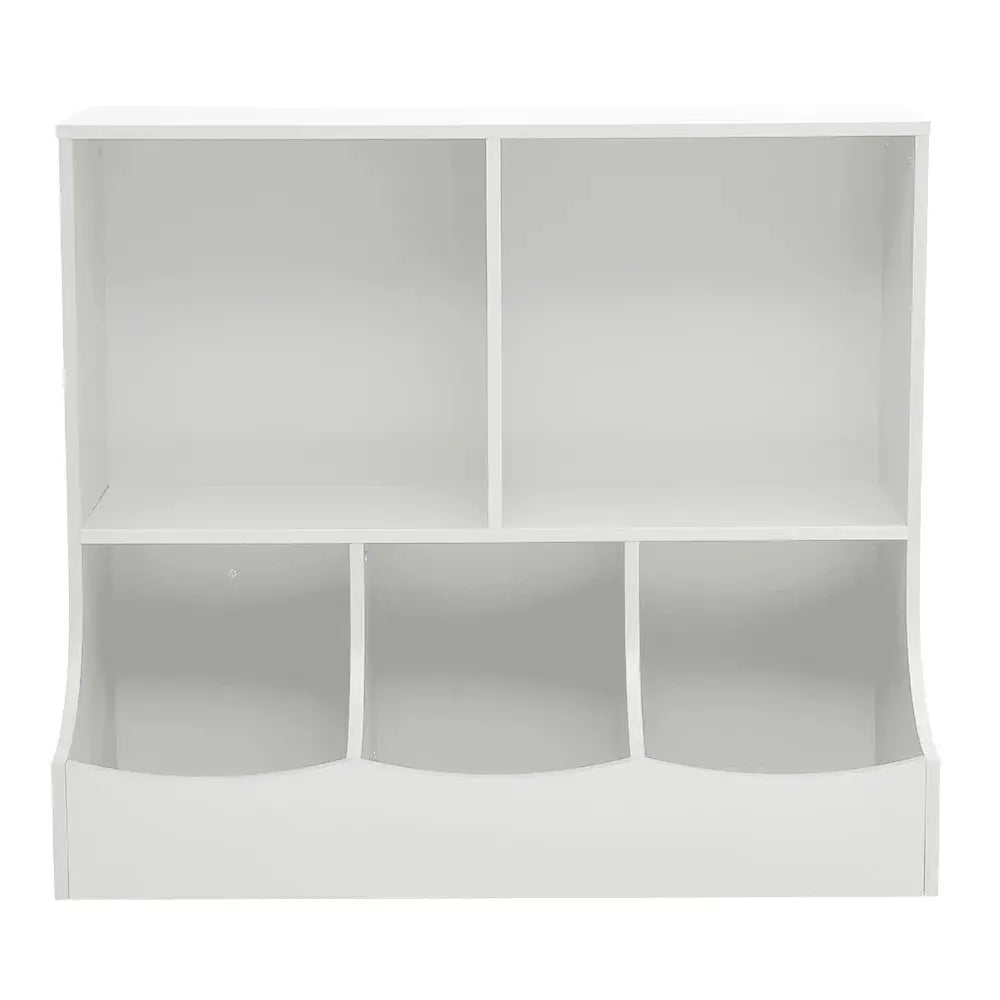 White 2 Tier Open Style Toy and Book Storage Furnish Wise