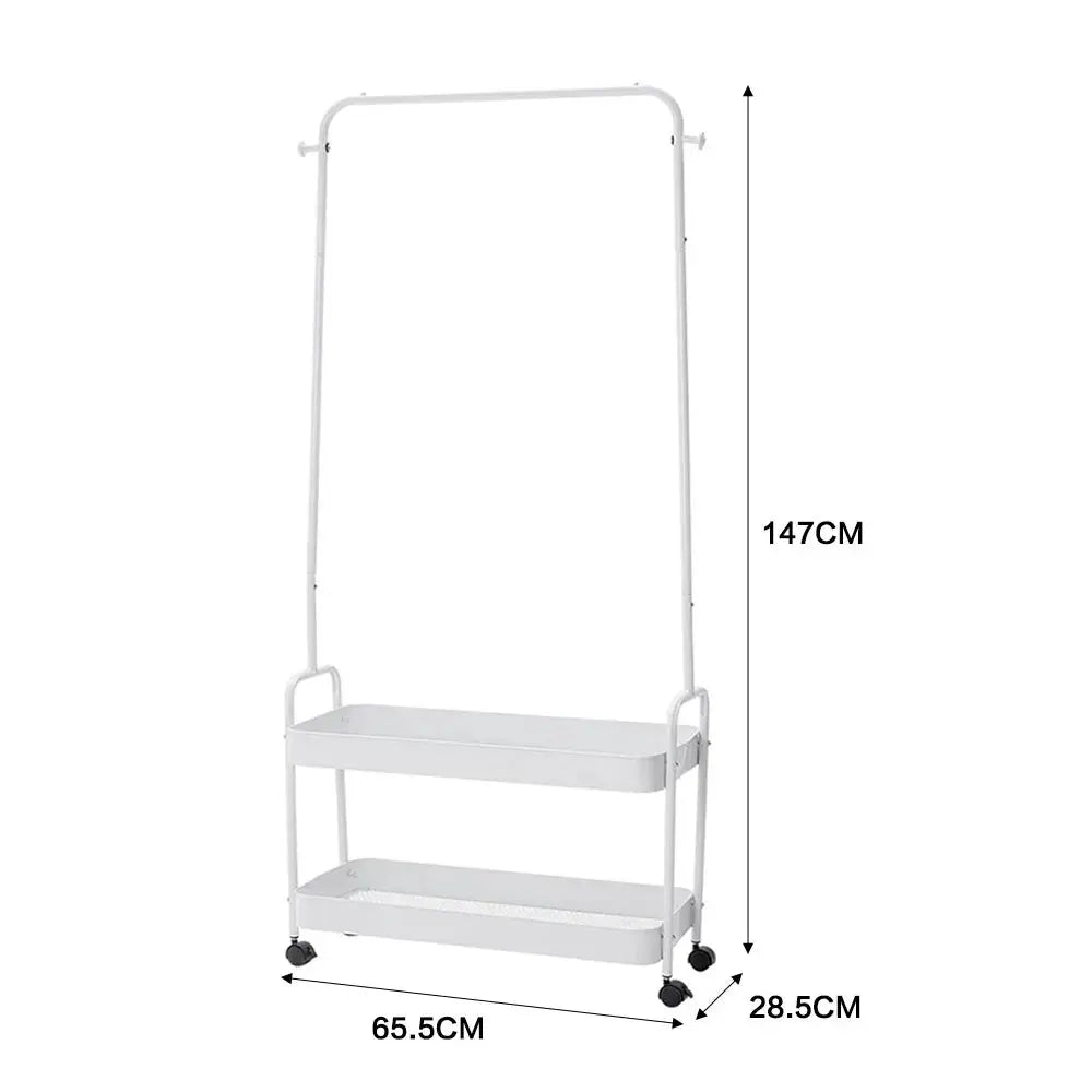Floor-standing Household Storage Rack with Wheels