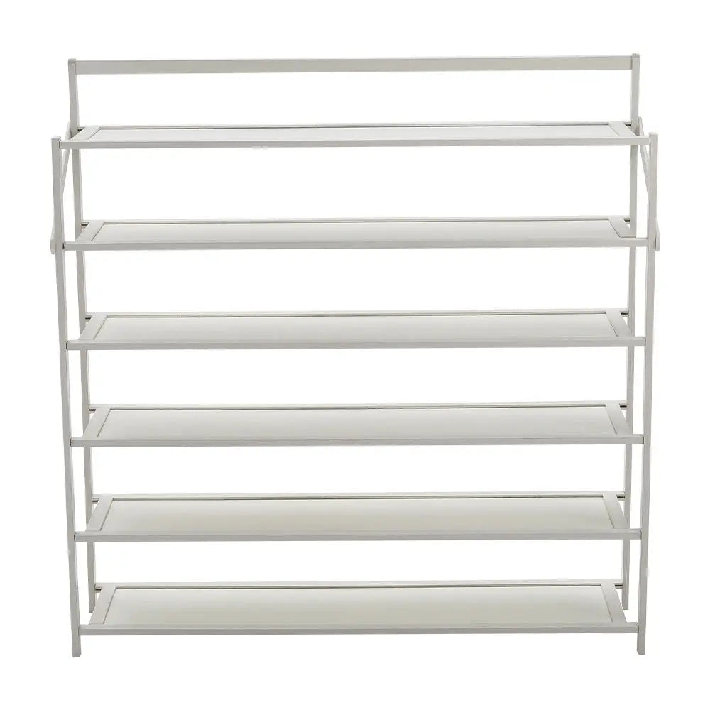 6-Tier Foldable Bamboo Shoe Rack