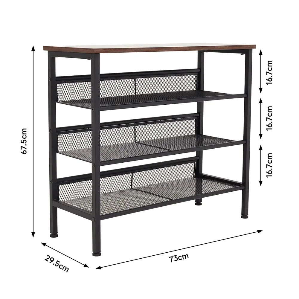 Multi-Tier Mesh Shelves Shoe Rack