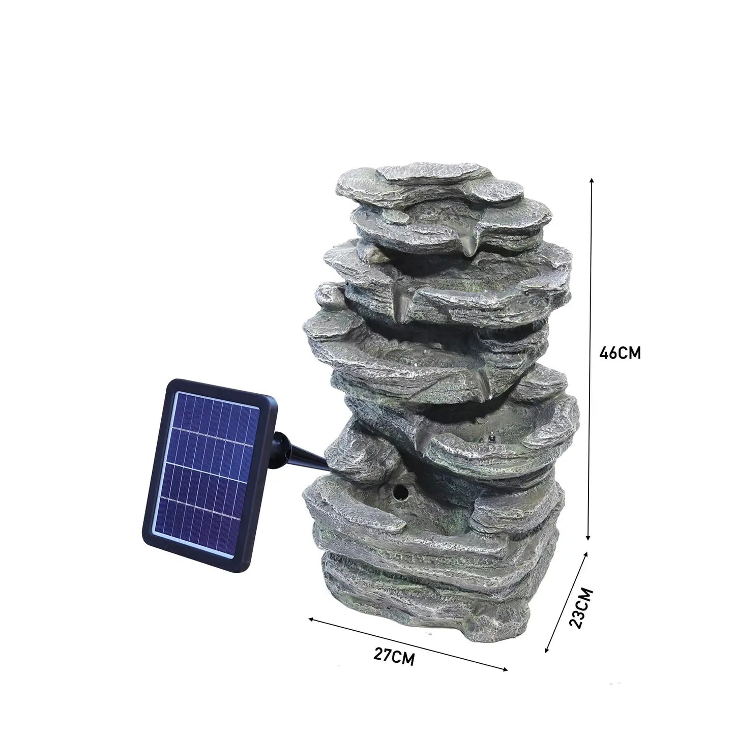 Garden Water Feature Outdoor LED Waterfall Fountain Rockery Decor