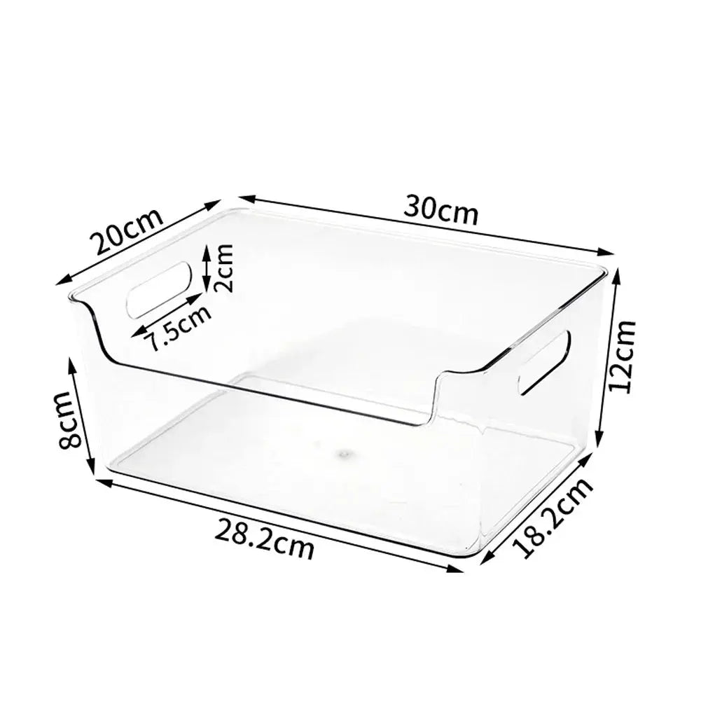 2Pcs Stackable Refrigerator Storage Organisers with Handles