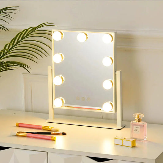 Hollywood Vanity Mirror with Dimmable LED Bulbs Furnish Wise