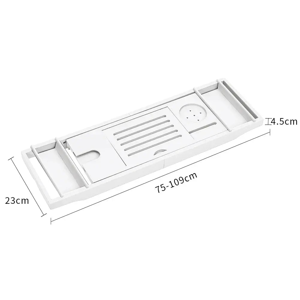 Bamboo Wood Bathtub Tray with Tablet Holder
