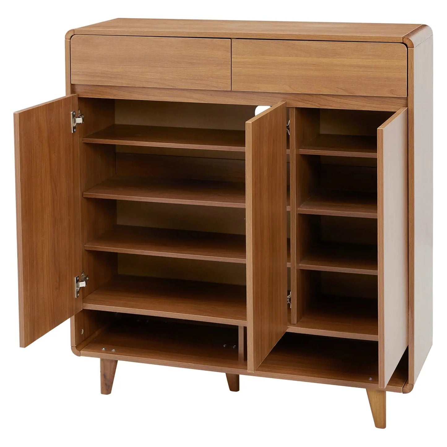 5-Tier Cabinet Shoe Cabinet with Two Small Drawers