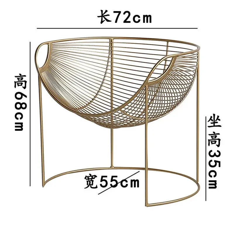 Creative Hollow Out Golden Luxury Armchair Furnish Wise