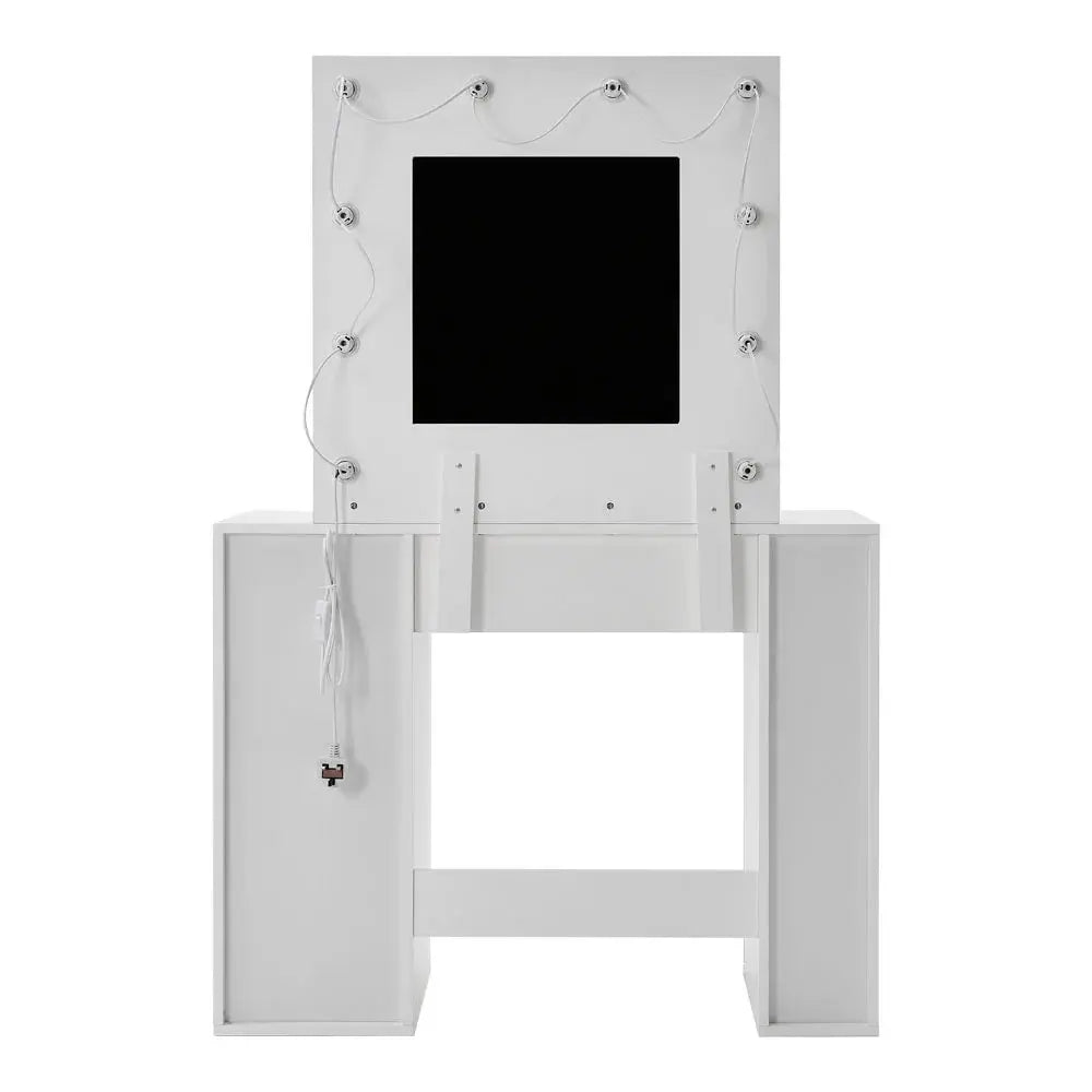 Hollywood Makeup Dressing Table with LED Lighted Mirror Furnish Wise