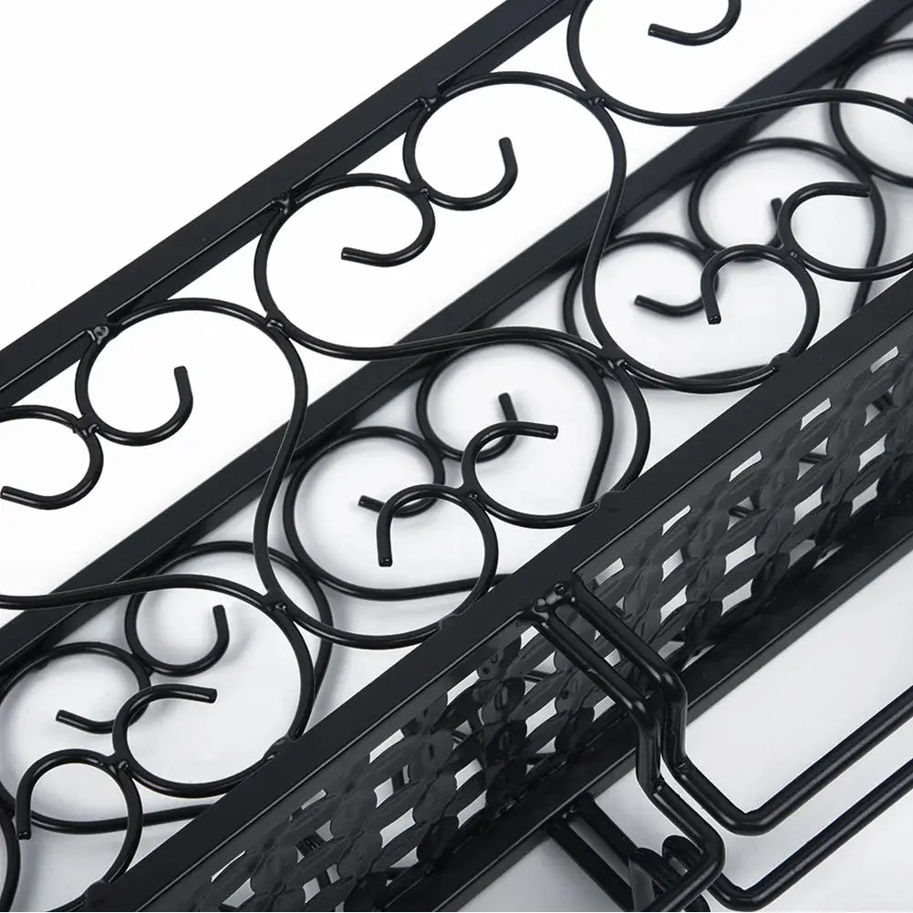 Wall Mounted Metal Wine Glass Rack