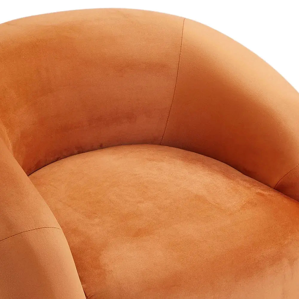 Nordic Velvet Upholstered Curved Armchair