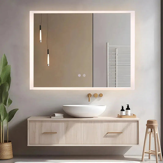 Frameless Anti-Fog Dimmable LED Wall Mirror Furnish Wise