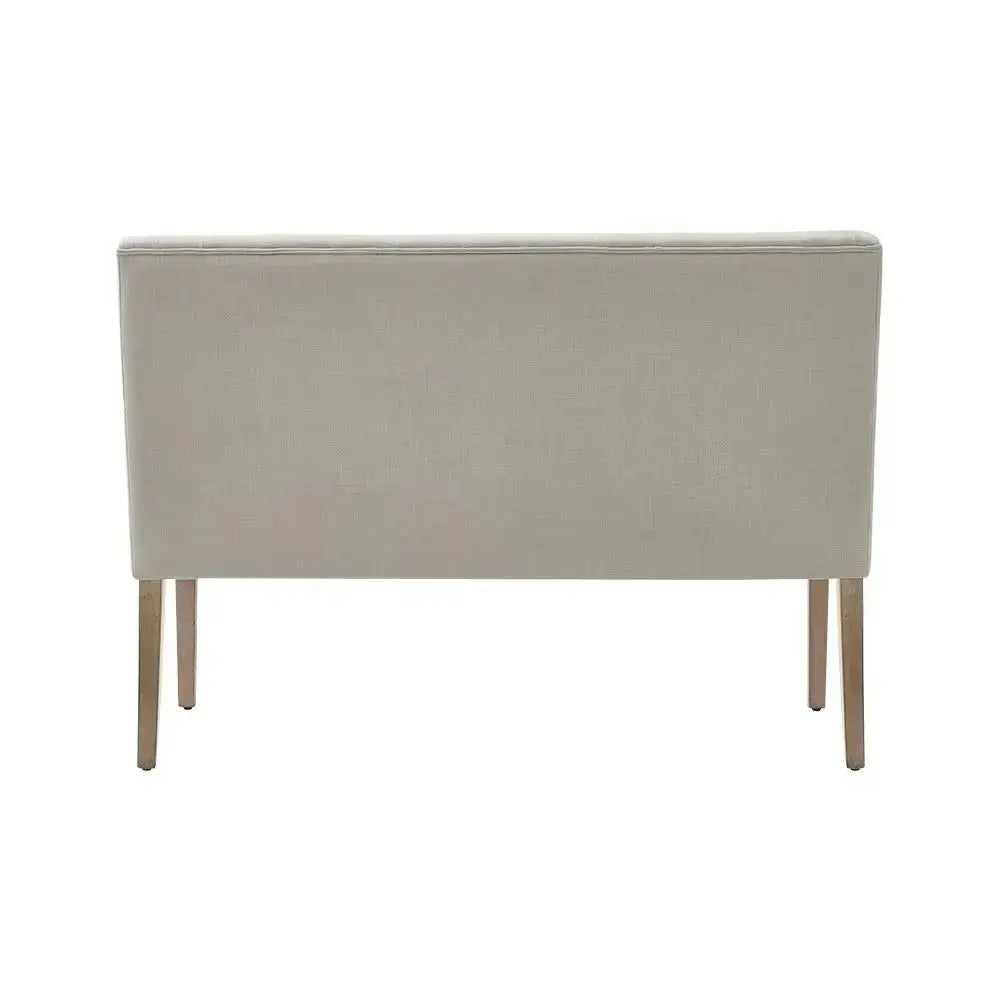 Beige Upholstered Tufted Sofa Furnish Wise