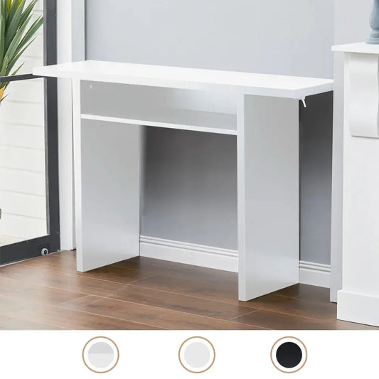 120cm White Wall Fixed Desk Furnish Wise