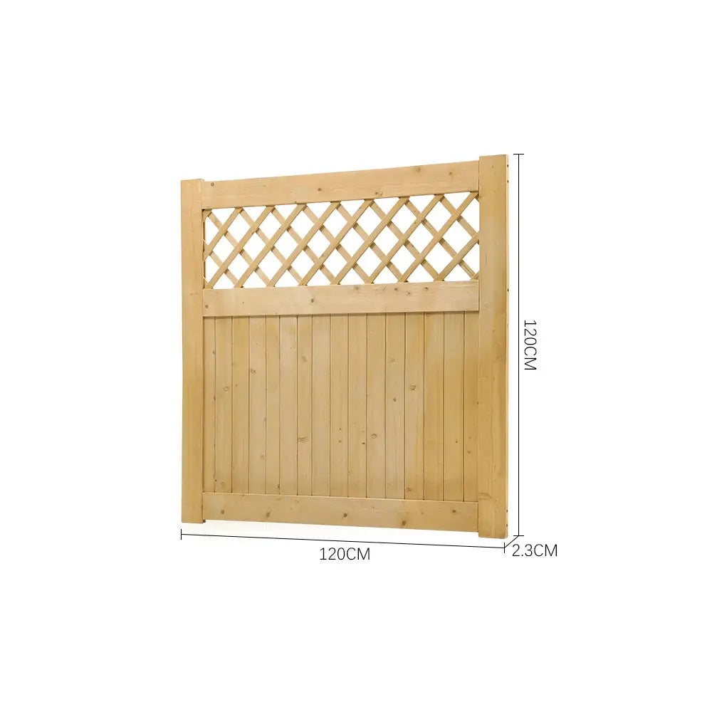 Rhombus Garden Wood Fence Gate with Door Latch Furnish Wise