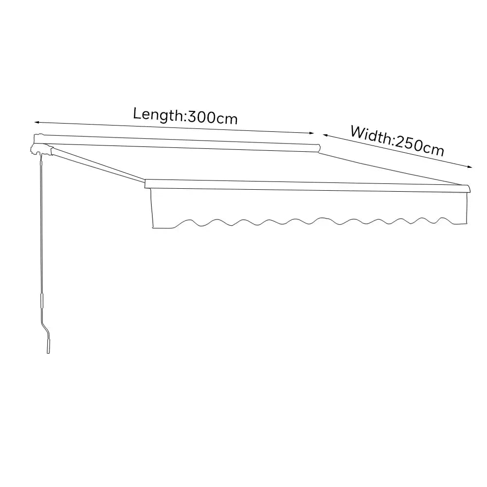 Retractable UV-resistant and Water-resistant Awning