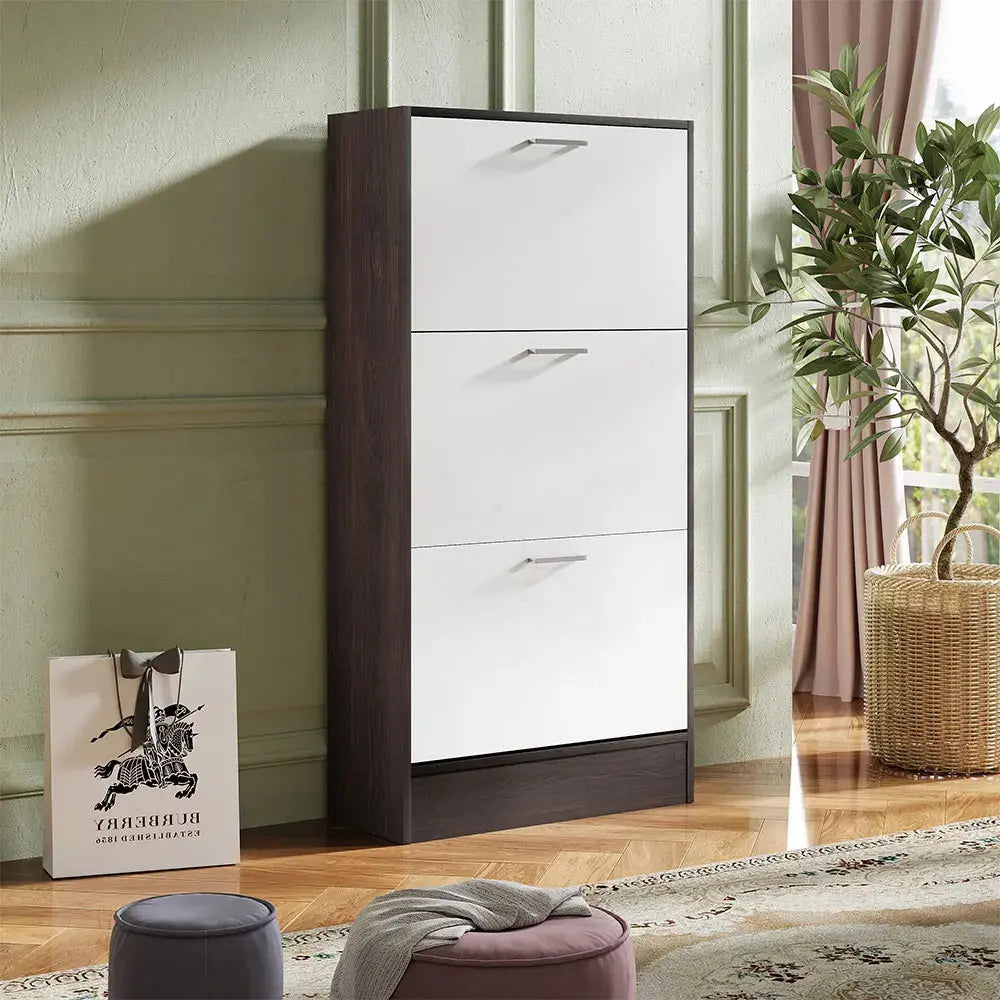 3 Layer Wooden Dump Drawers Shoe Shelves