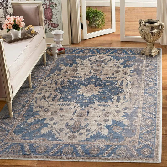 Rectangle Vintage Floral Area Rug Furnish Wise